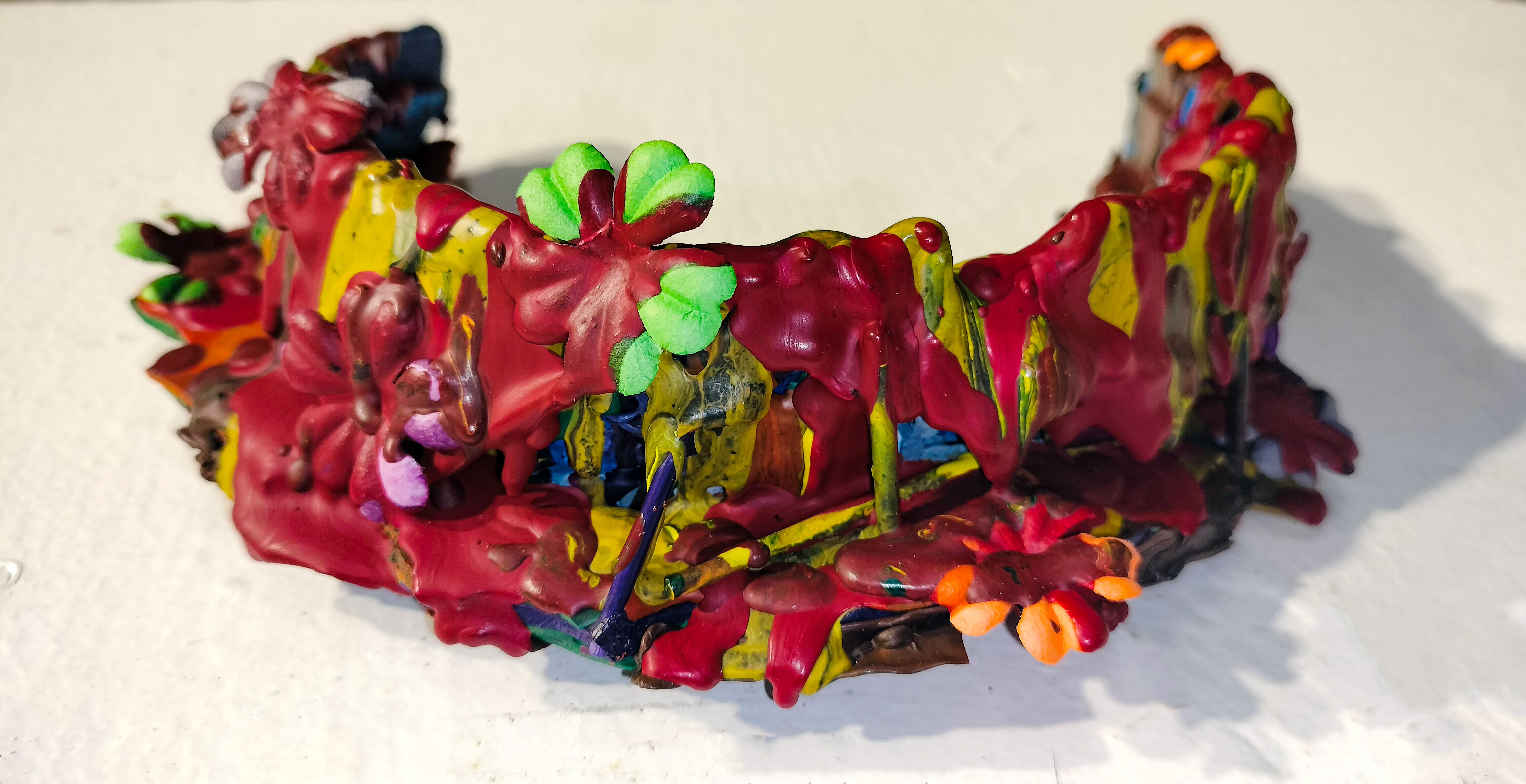 Sculpture of a Crown of Melted Crayons